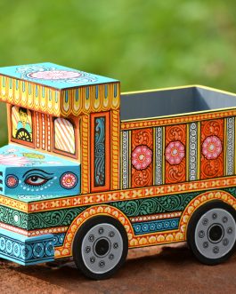 Wooden handpainted pattachitra motif  decorative truck