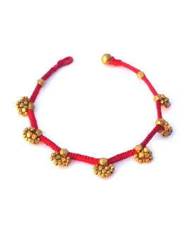 Hand made Dhokra Bunch Jhumka payal