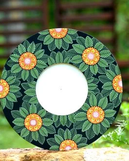 Lotus motif pattachitra frame