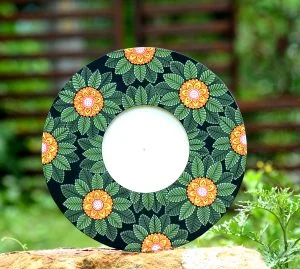 Lotus motif pattachitra frame