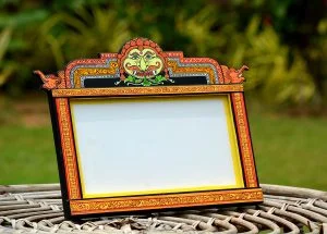 Wooden Rahu motif  Photo frame