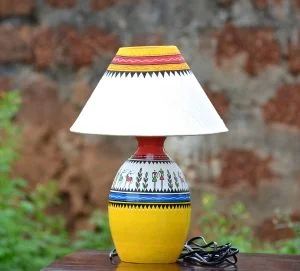 Terracotta yellow table lamp