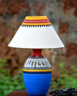 Terracotta blue table lamp