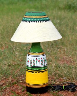 Terracotta green table lamp