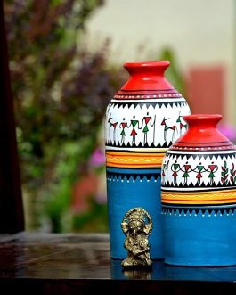 Terracotta duo vases