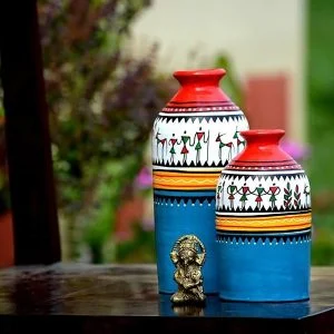 Terracotta duo vases