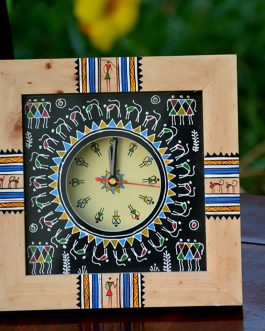 Wooden Small Tribal Clock