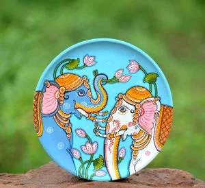 Blue elephant duo WallPlate