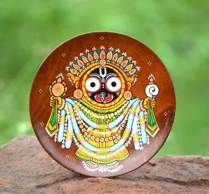 Wooden base Jagannatha Wallplate