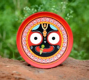 Round Face Red Jagannatha Wallplate
