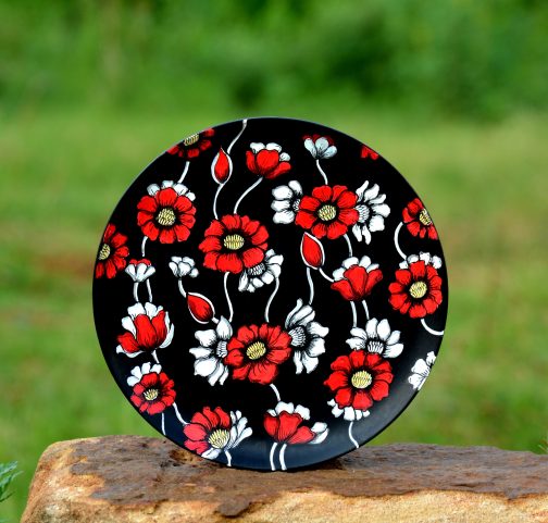Red Floral Wallplate