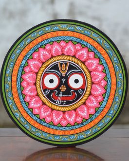 Hand painted Jai Jagannath lotus wall plate