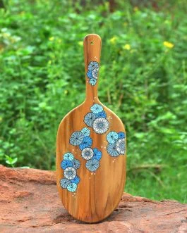 Hand painted pattachitra lotus motif plater