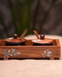 Hand painted pattachitra motif spice box