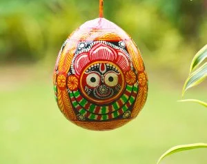 Jai Jagannath flower motif showpiece