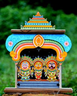 Jai Jagannath trio temple motif showpiece